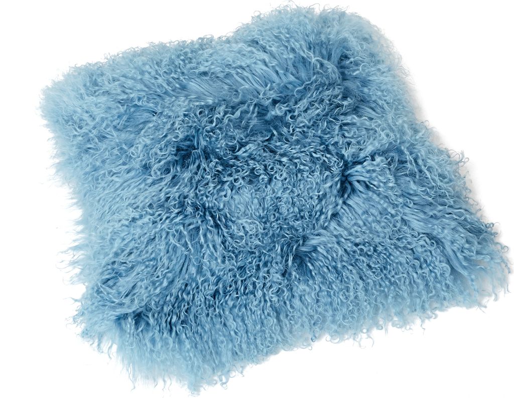 Tibetlamm Kissen Kissenbezug (ohne Inlet) JAY20 Blau Produktbild 