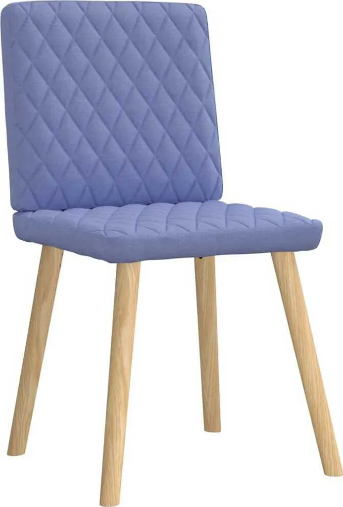 Sedie da pranzo 2 pezzi. Tessuto blu denim - 4