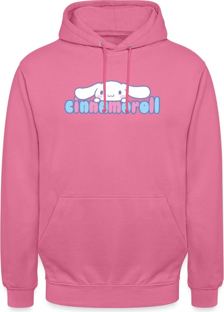 Spreadshirt Cinnamoroll Guckt Über Schriftzug Uni Hoodie, S, Pink
