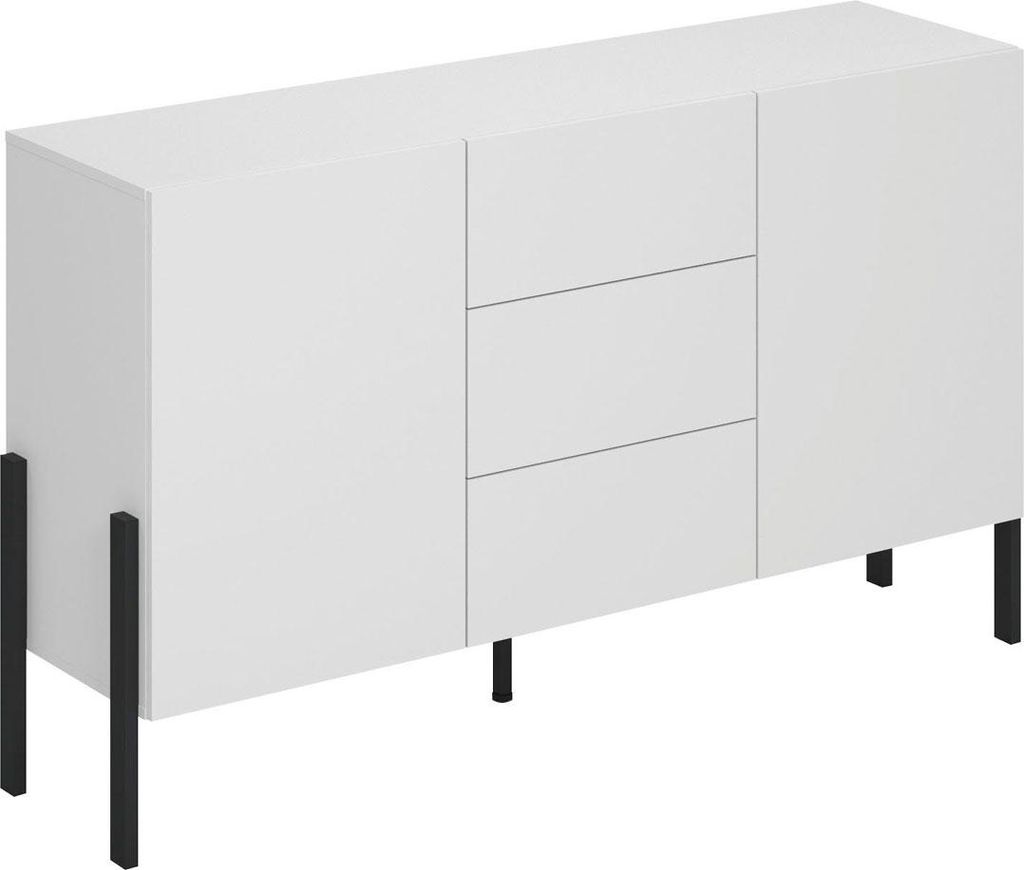 Sideboard Jena Kommode Grifflos Ausführung wählbar,180cm,Weiß