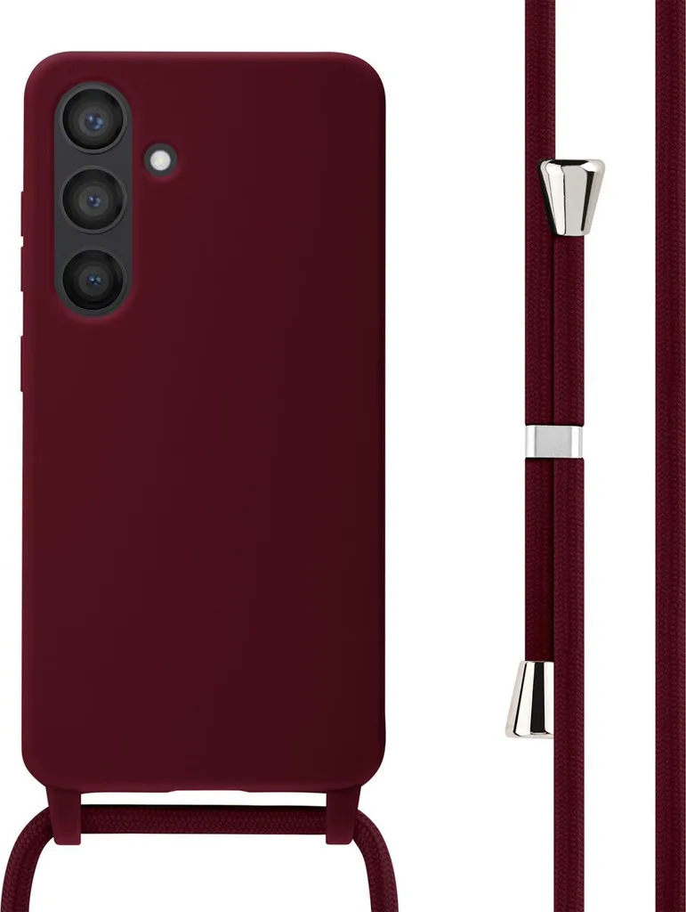 Custodia iMoshion Silicone Samsung S24 Rosso con Laccio Posteriore