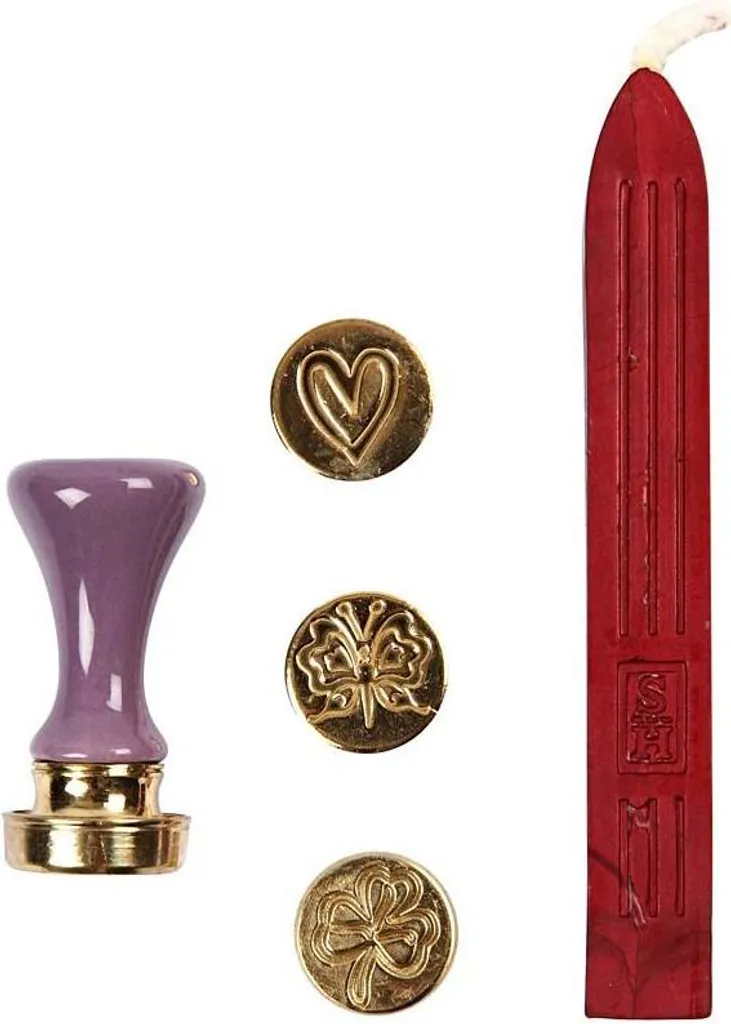 Kit Sigilli Ceralacca per Partecipazioni Matrimonio 18mm - Cuore e Natura