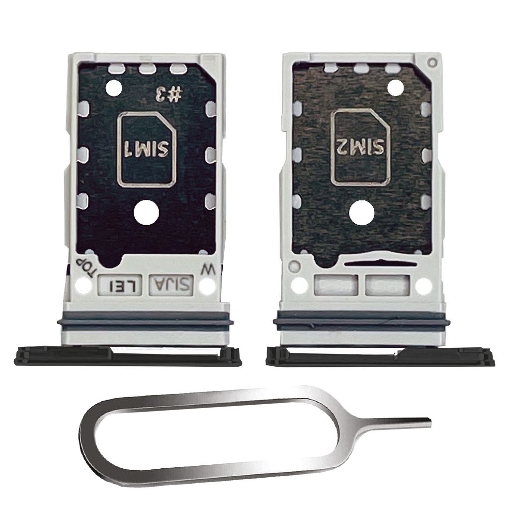 Samsung Galaxy S22 / Plus 5G Sim Karten Halter Tray Adapter Fach Stecker Slot Nadel Dual Phantom Black Schwarz