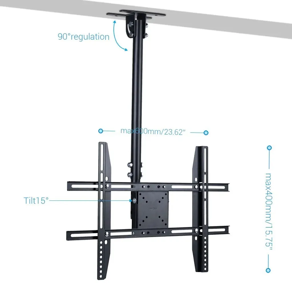 Support TV plafond pour éviter les reflets et optimiser l'espace noir - 5