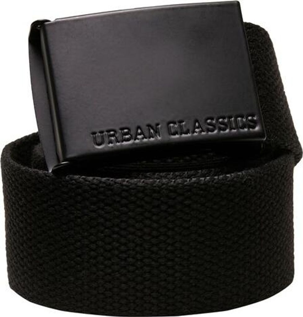 Urban Classics Farbige Canvas-schnalle Gürtel Schwarz L-XL Produktbild 