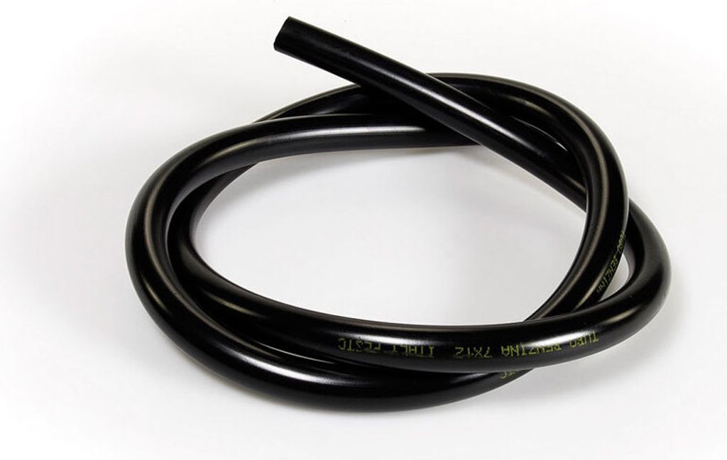 Malossi schwarzer PVC-Kraftstoffschlauch 7x12 mm Durchmesser 1 Meter Länge