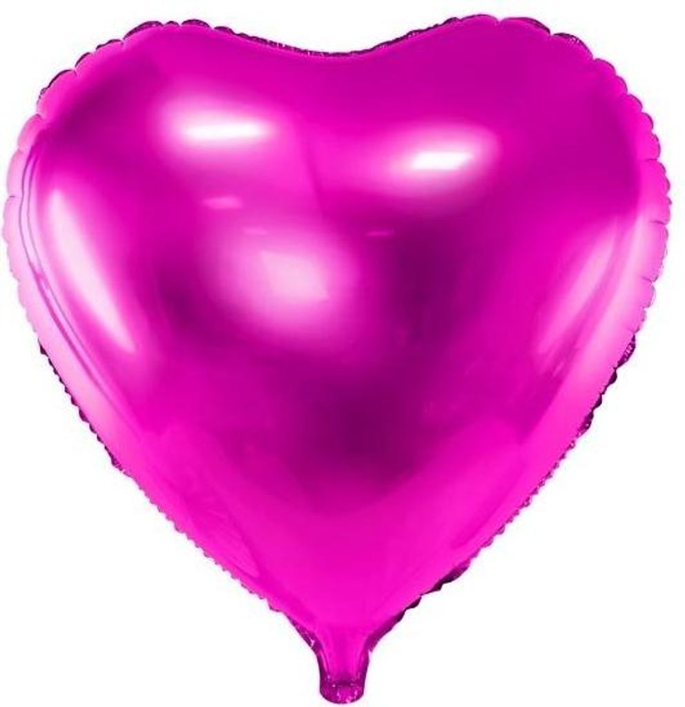 Ballon en plastique Cœur, 45 cm, rose foncé Image du produit 