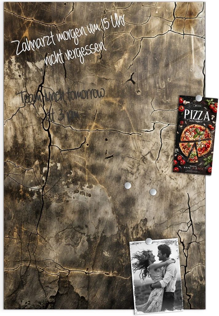 Magnettafel 60x90cm Pinnwand Whiteboard beschreibbar - Abstrakte Verwitterung