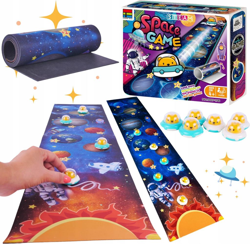 Raumschiffe Sonnensystem Curlingmatte Geschicklichkeitsspiel-Set