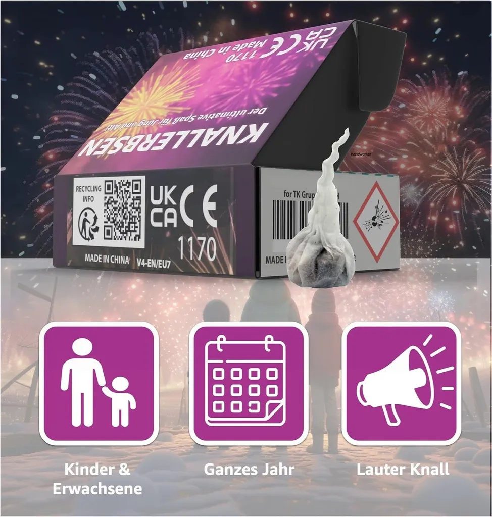 Animation Nouvel An Pétards Fun Snaps 1000pcs pour Fêtes Extérieures
