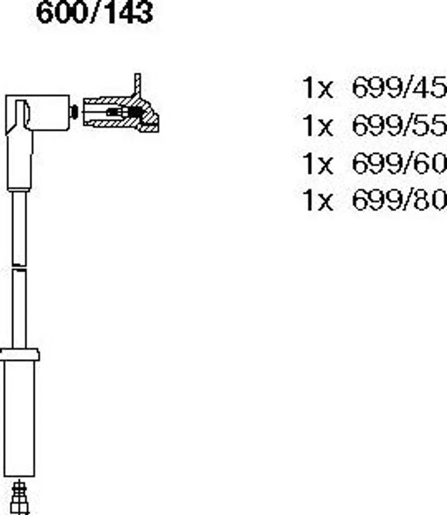 Set Cavi Accensione BREMI 600/143 per Peugeot 406 306 806 OE 5967L3