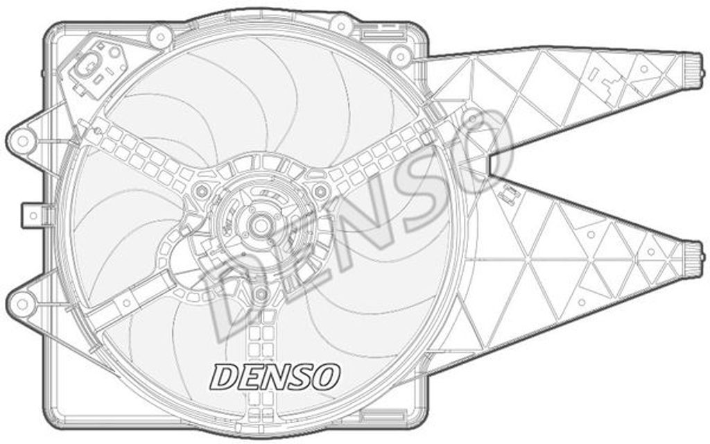 DENSO DER09092 Lüfter Motorkühlung Kühlerlüfter für FIAT GRANDE PUNTO (199) Wasserkühler Ø405mm