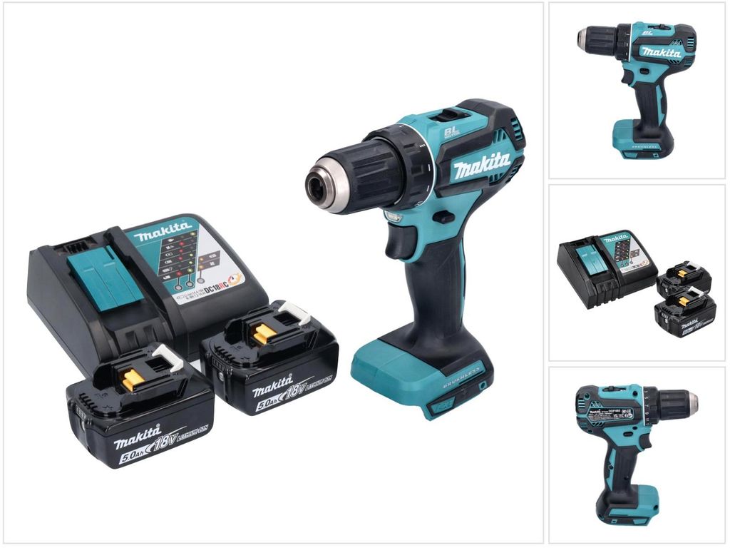 Makita DDF 485 RT Akku Bohrschrauber 18 V 50 Nm Brushless + Produktbild 