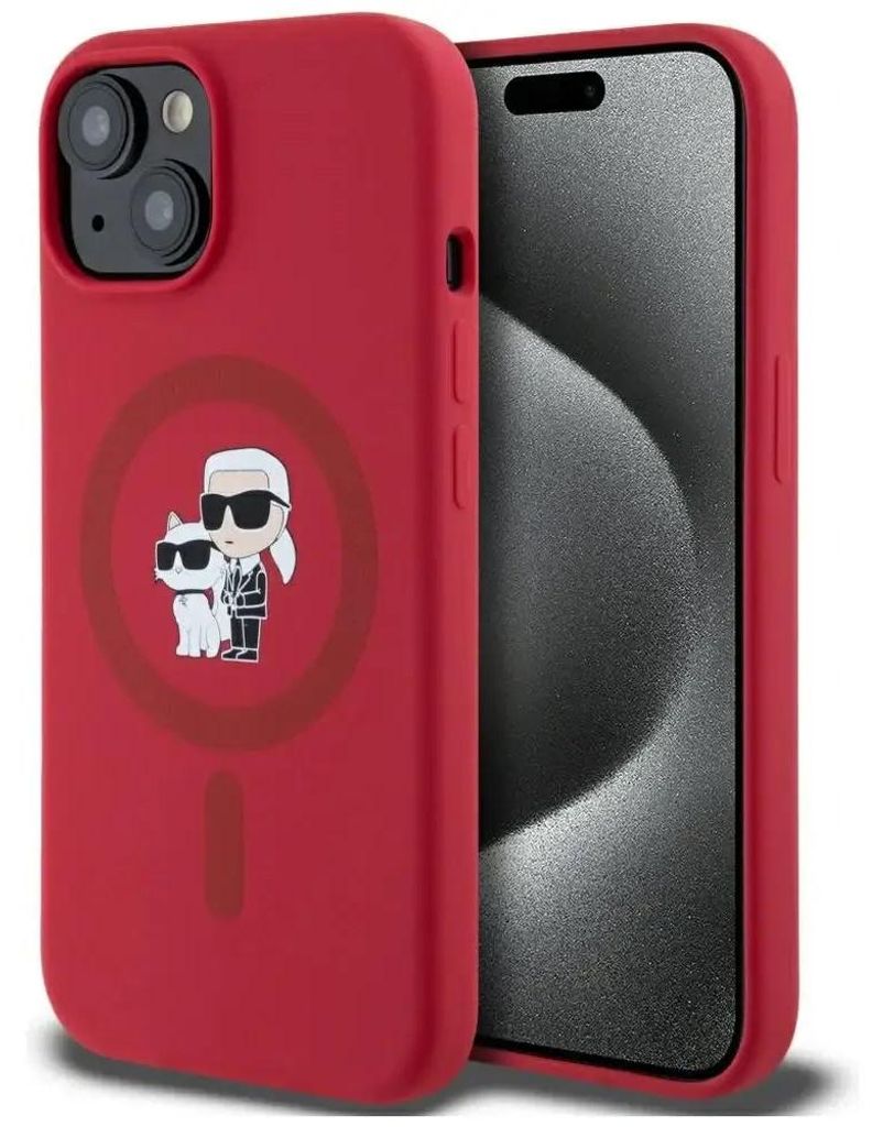 Custodia Karl Lagerfeld Silicone Karl&Choupette Testa Immagine del prodotto 