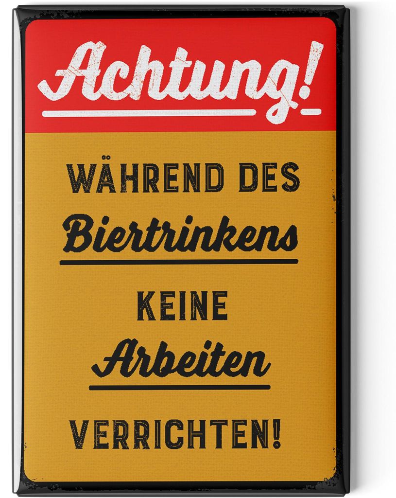 LANOLU Kühlschrankmagnete lustig- Während des Biertrinkens -lustige Magnete mit Sprüchen und witzigen Motiven 8x5,5cm