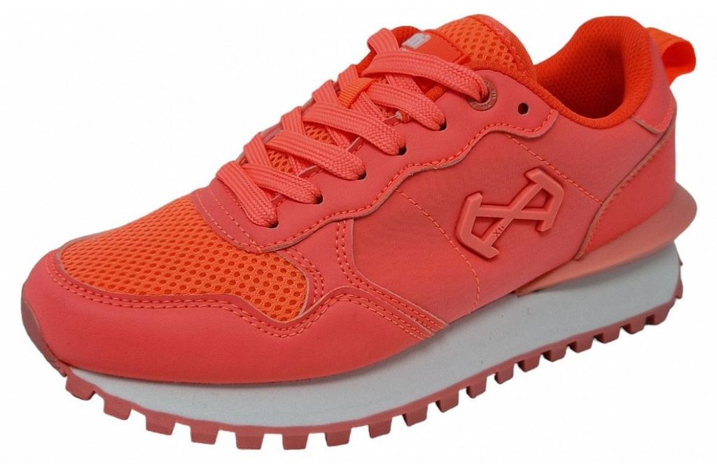Xti Damenschuhe Schnürschuhe Sportive Sneaker low Orange Freizeit, Schuhgröße:36 EU