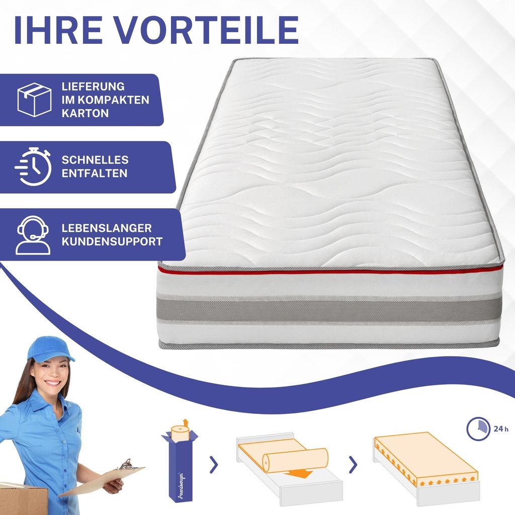 Baldiflex Cloud Hundebett Matratze, 115x70x5 Cm – Mit Memory-Schaum (2 Cm) & Abnehmbarem Bezug, Orthopädisch Für Hunde & Katzen