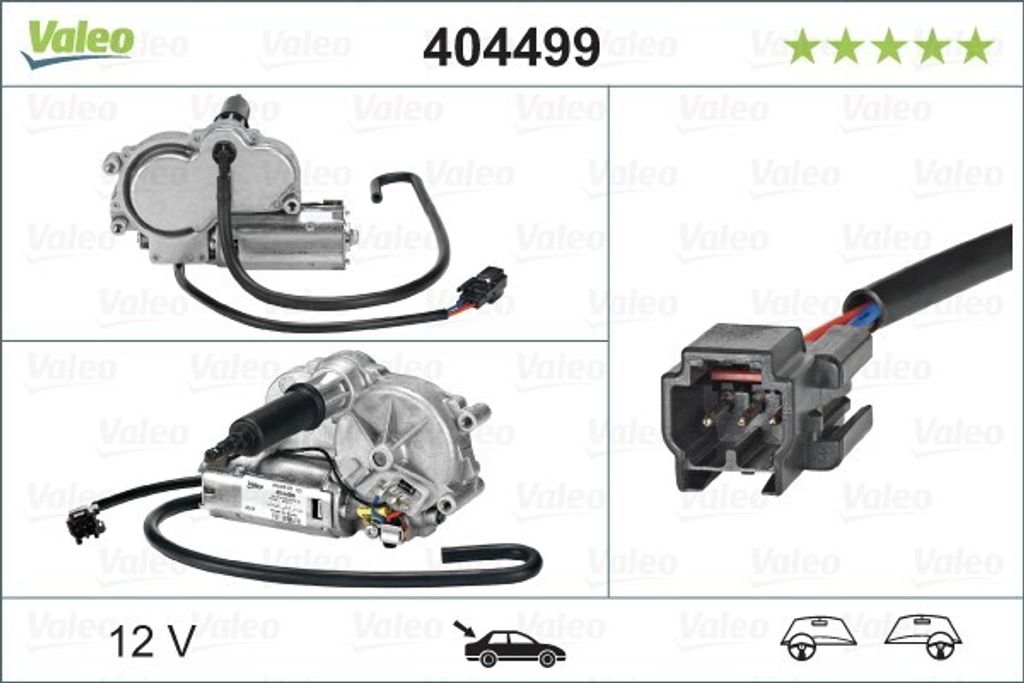 VALEO 404499 Wischermotor Hinten Links für FORD Transit Mk6 Produktbild 