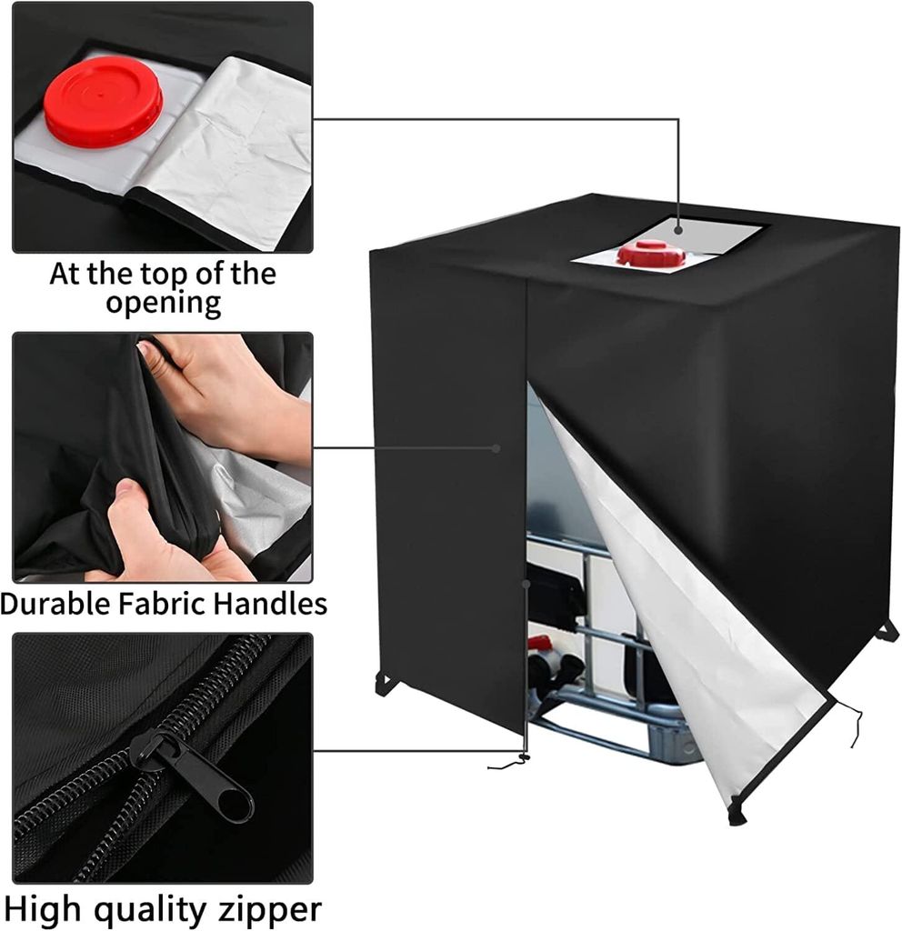 IBC Tank Abdeckung, 120 x 100 x 116CM IBC Container Cover Produktbild 3