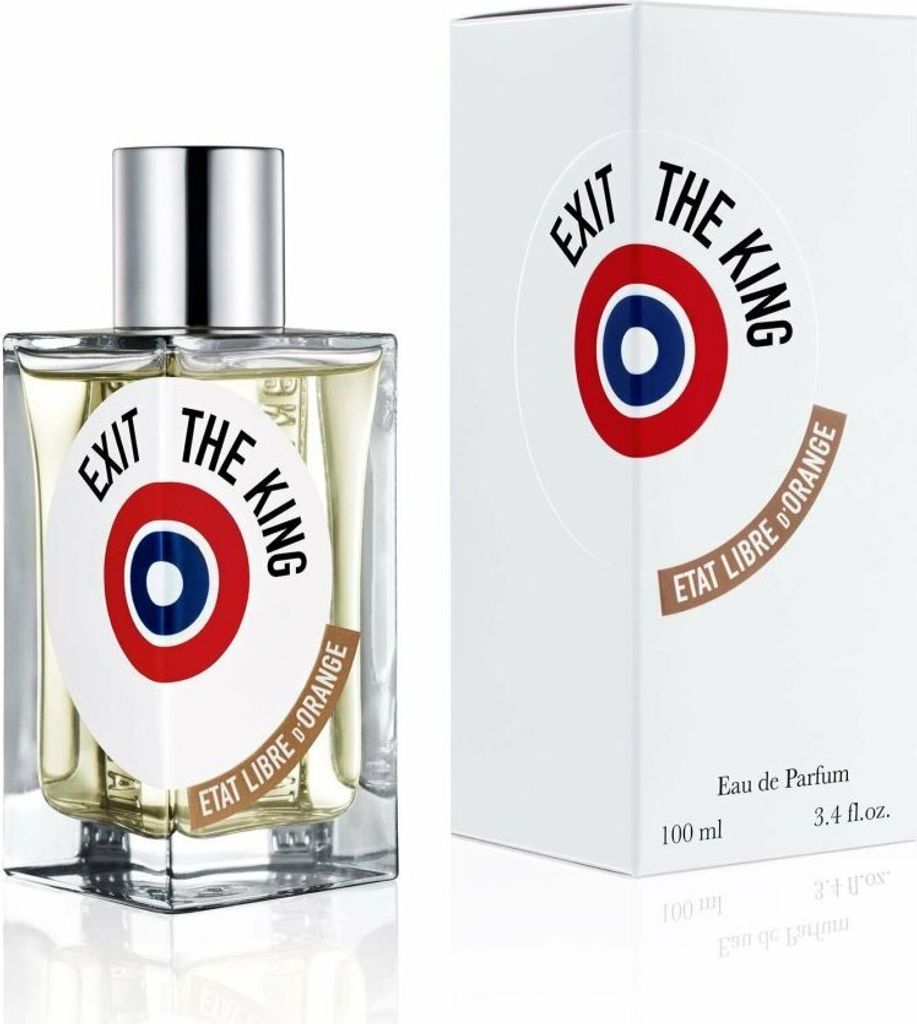 A perfume bottle and its box are displayed side-by-side against a white background.