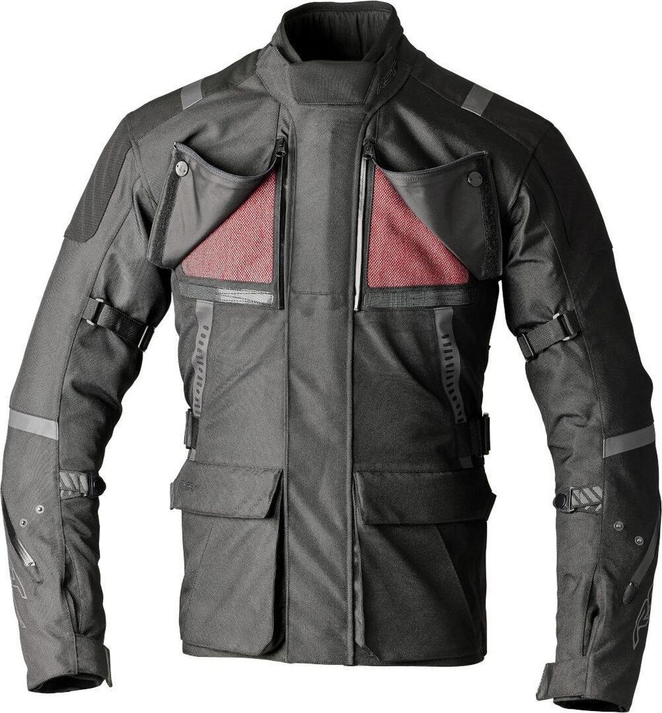 RST Pro Series Vulcan Motorrad Textil Jacke, schwarz/schwarz, XL