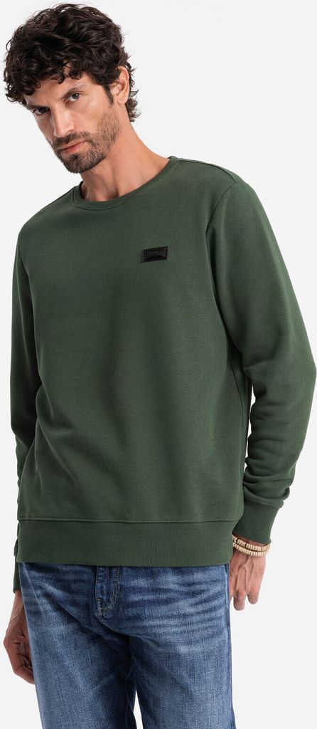 Ombre Clothing Herrensweatshirt ohne Verschluss Guiss dunkelgrün M