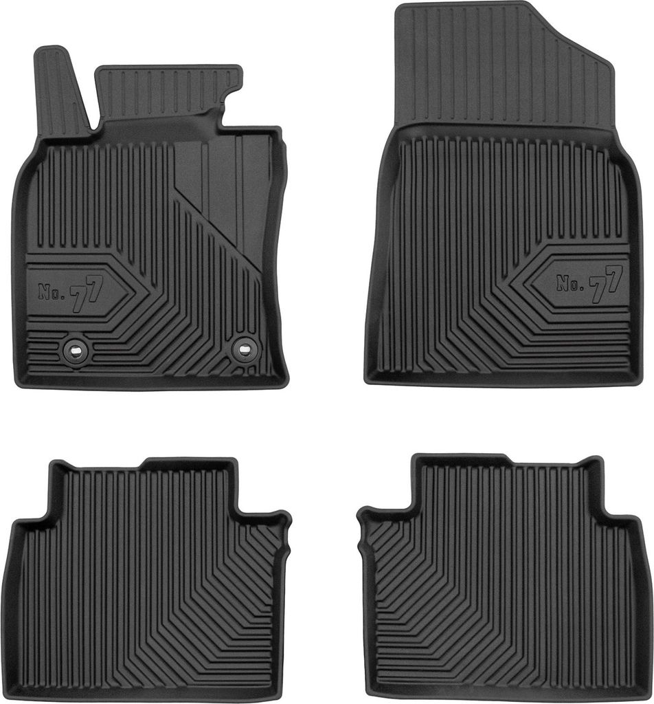 Fußmatten Gummimatten für Toyota Camry VIII Hybrid 2017-2024 Pre-FL Schwarz 4tlg