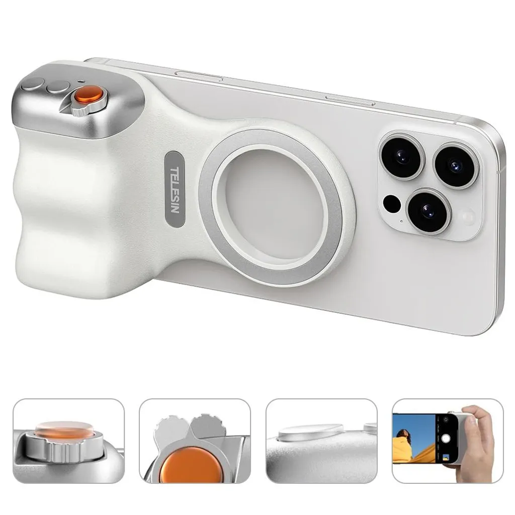 Support magnétique smartphone avec télécommande Bluetooth et filetage 1/4 - 15