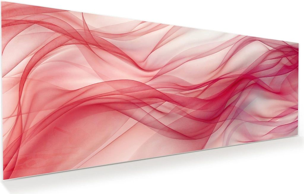 Glasbild 125x50cm in XXL für Wohnzimmer, Schlafzimmer Motiv Seidenschleier