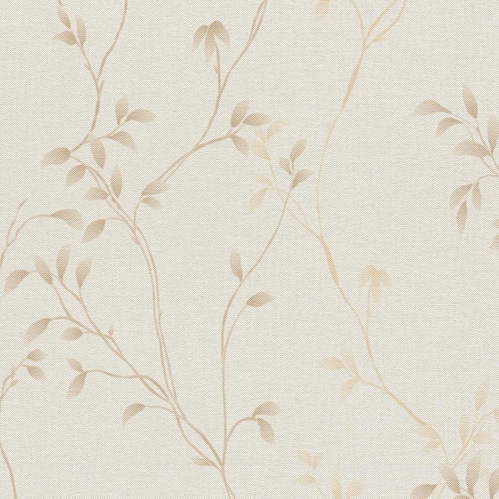 Pflanzen-Tapete Beige Creme – Vliestapete mit Zweigen – Florale Mustertapete natürlich AS-Creation (KG-174521)