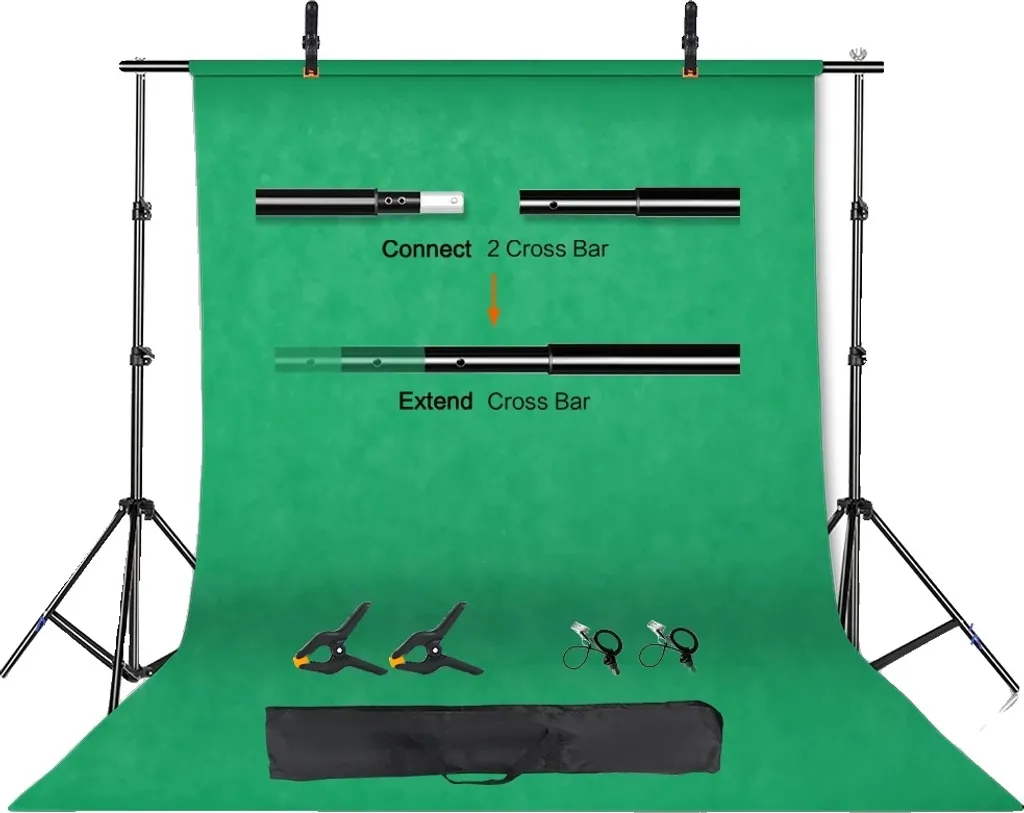 Support Fond Photo pour Portrait et Vidéo - Kit Stable 2x3 Mètres