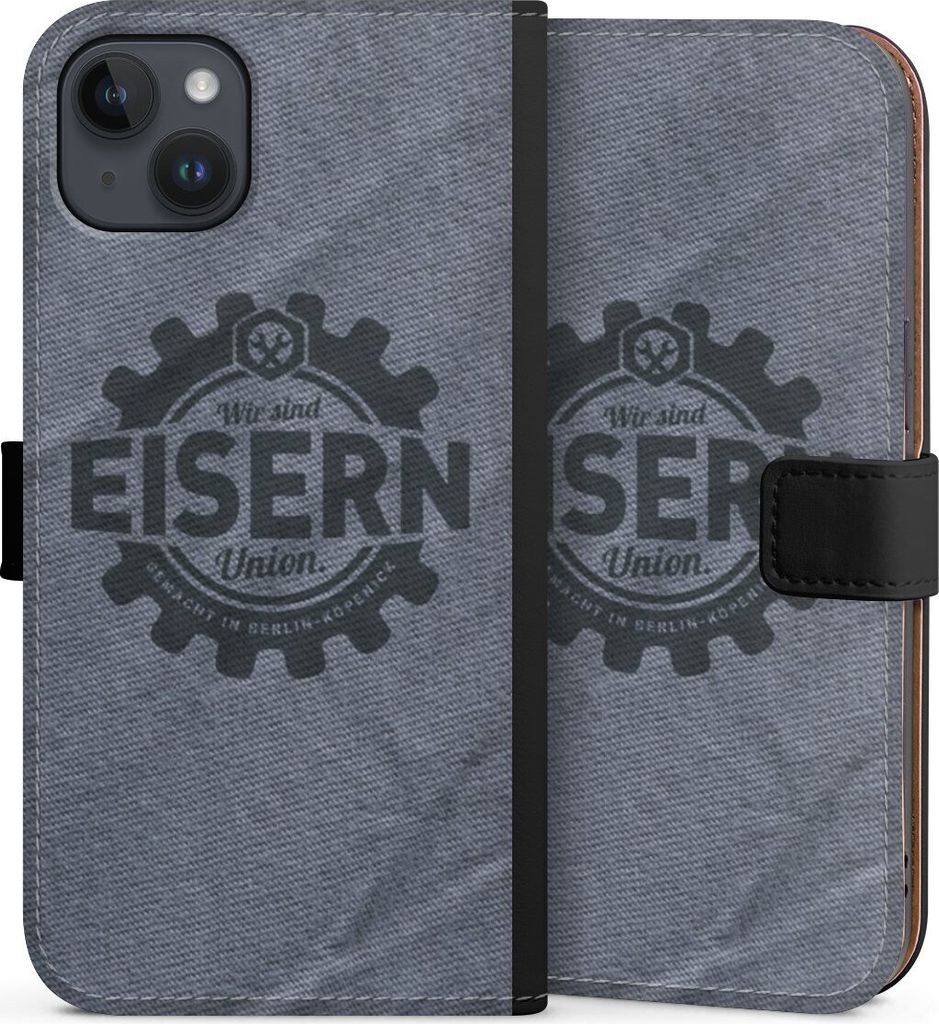 DeinDesign Klapphülle für Apple iPhone 14 Plus Handytasche Lederhülle Tasche 1. FC Union Berlin FCU Offizielles Lizenzprodukt