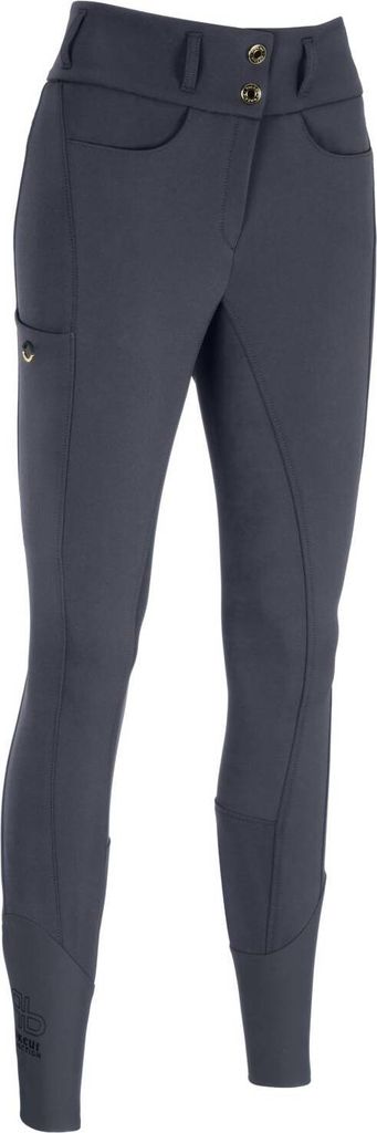 Pikeur Damenreithose, Reithose " PK_LAURE " mit McCrown Ganzbesatz, Highwaist, Flex Faux Leather Größe - 42 Farbe - darkshadow