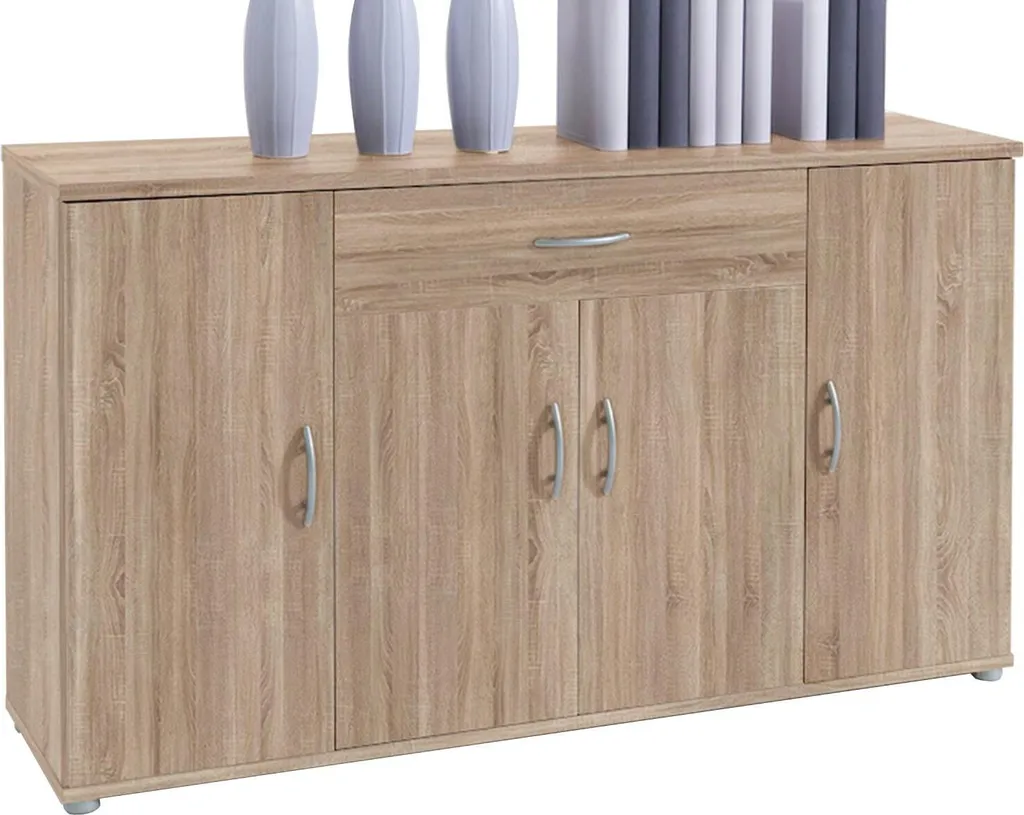 Meuble rangement étroit Lissy chêne Sonoma 118x70x30 cm pour petit séjour