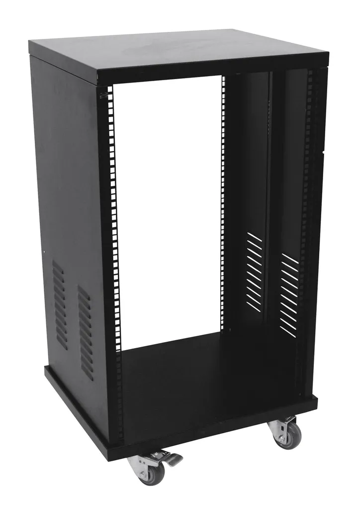 Gagnez de la place avec le Rack 22U Roadinger 30103196 Châssis noir stable