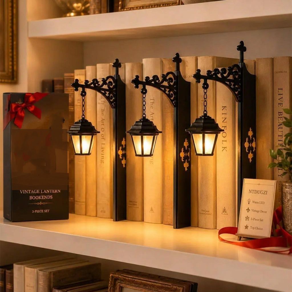 Bücherregal Lampe Vintage 3er-Set – Versteckte Produktbild 