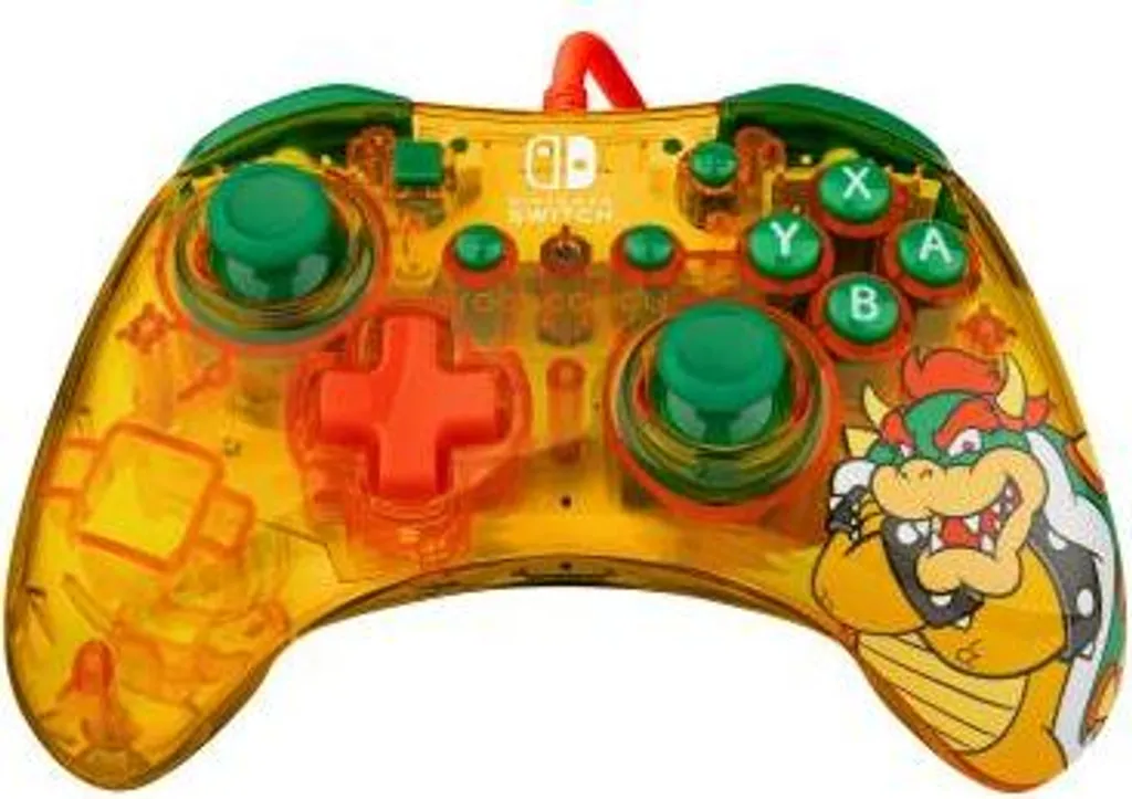 Manette Rock Candy Bowser Switch en Polycarbonate Transparent Vert PDP