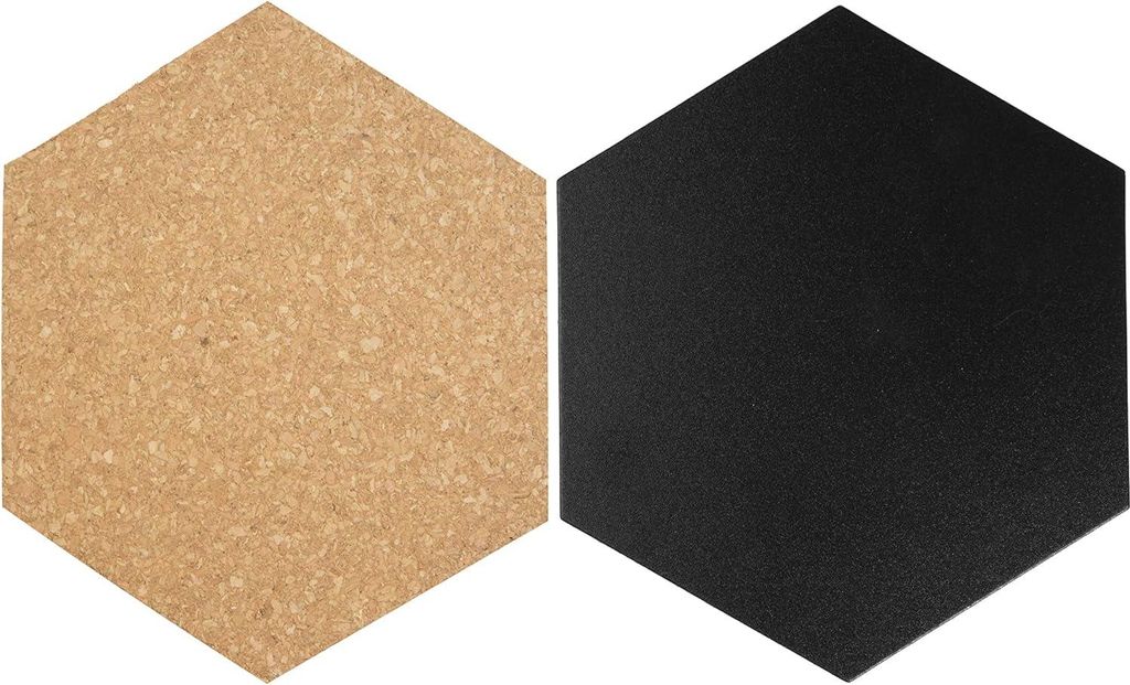 Hexagon Kreide- und Korktafeln - Kreativ und Funktional - 7 Stück - Mehrfarbig