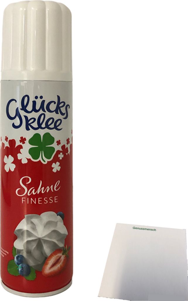 Glücksklee Sprühsahne Finesse 30% Fett (250ml Dose) + usy Block