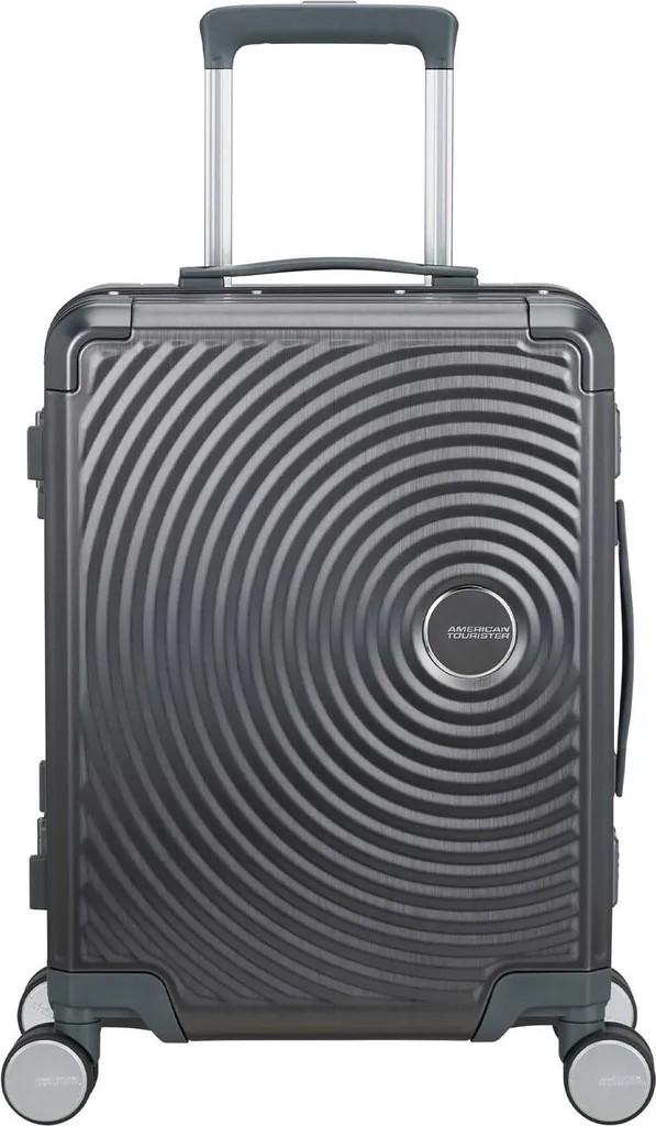 Valise cabine anti-choc Soundbox Alu Spinner 55 robuste Anthracite