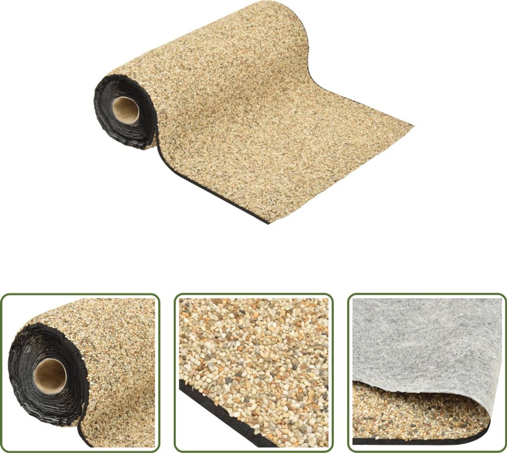 The Living Store Steinfolie Natur-Sand 600x40 cm