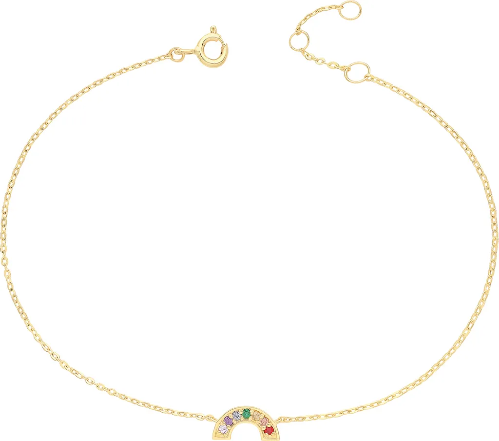 Bijou de Soirée : Bracelet Femme Or 9 carats et Zirconiums Collection 18cm