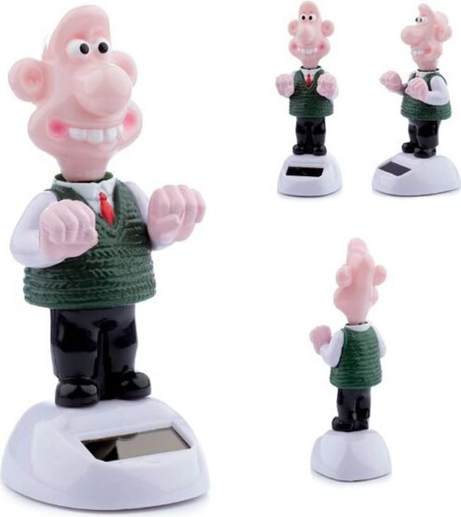 Mensch Wallace & Gromit Wackelfigur Solarfigur Produktbild 