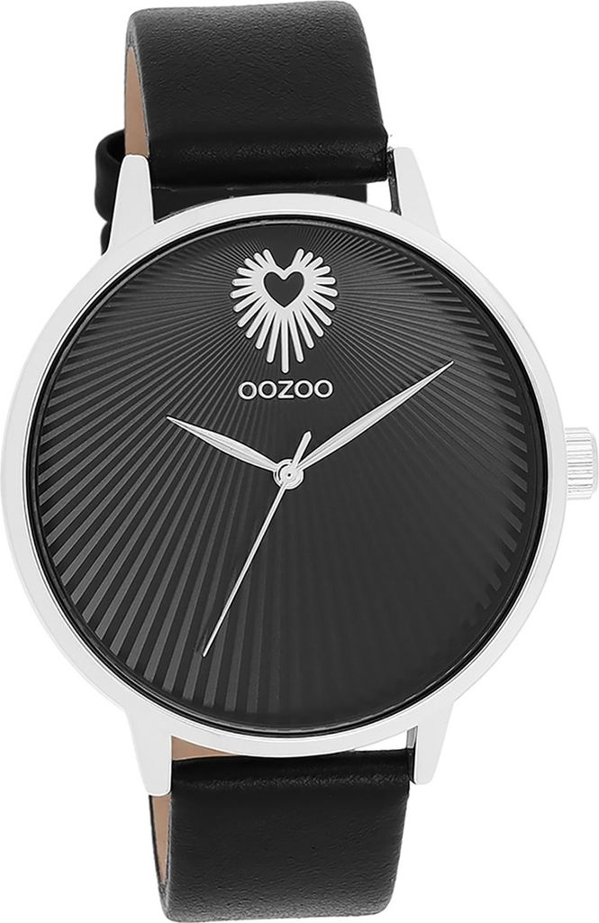 Oozoo Leder Damen Uhr Analog Quarzuhr Armband schwarz Timepieces D2UOC11241