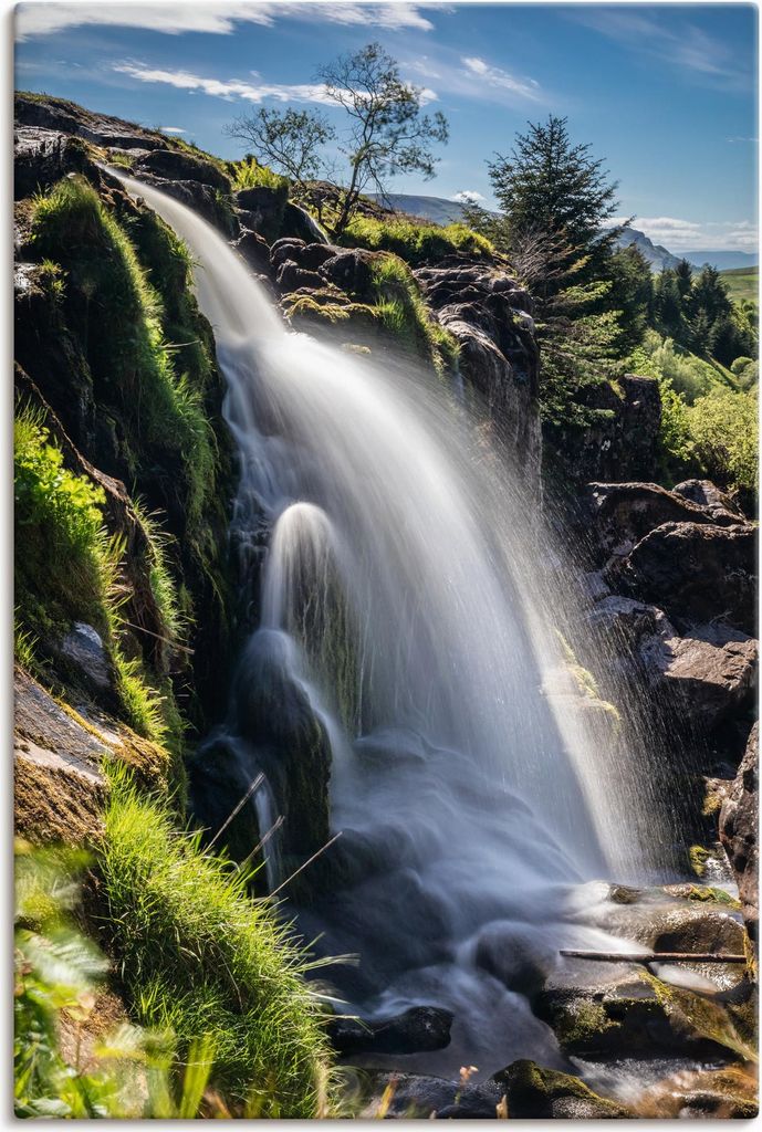 ARTland Leinwandbild Wasserfall Loop of Fintry, Schottland Größe: 80x120 cm