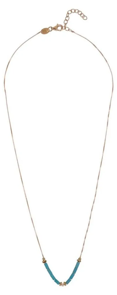Collier plaqué or durable turquoise femme, bijou hypoallergénique