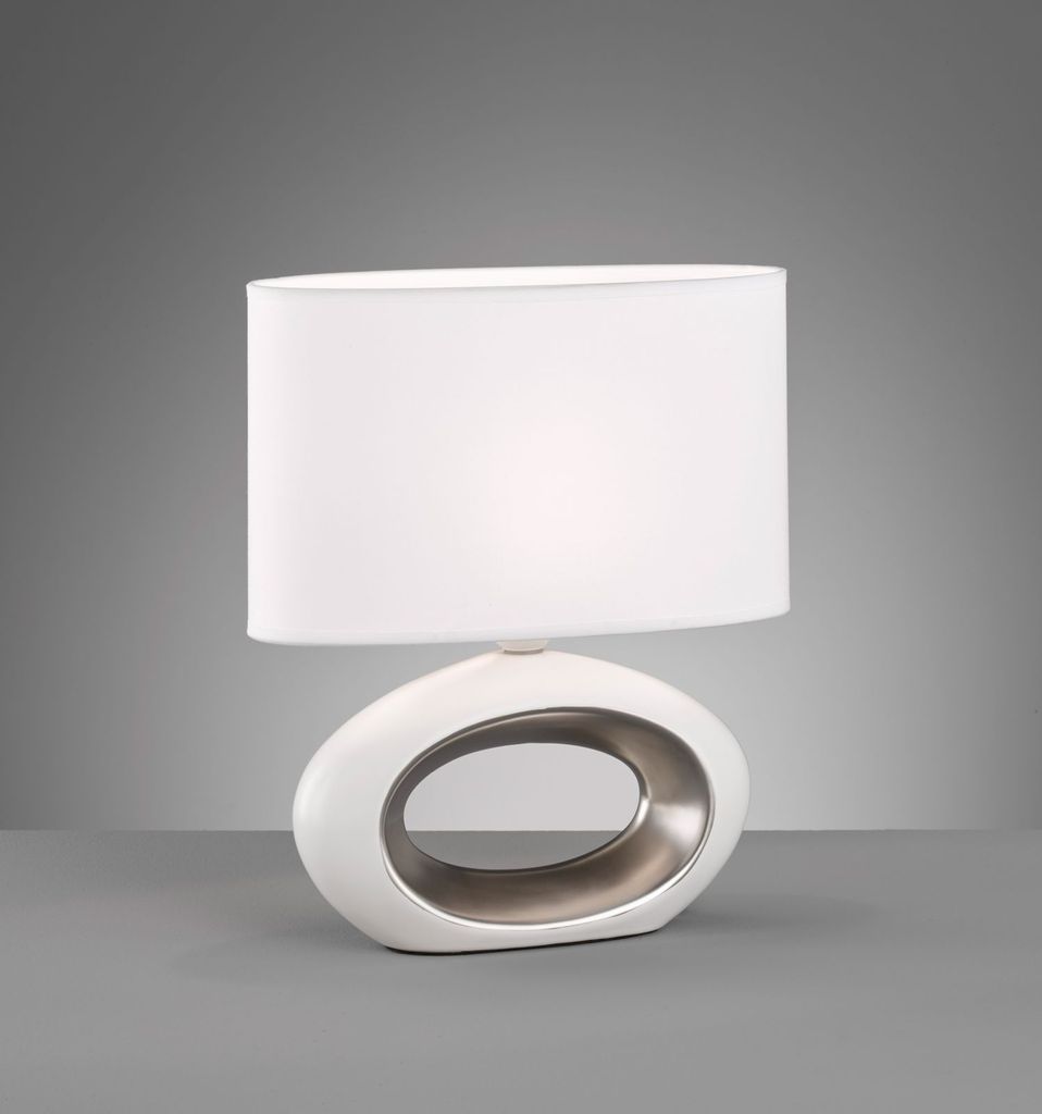 Fischer & Honsel Tischleuchte "Coba" 1x E27, Stoffschirm, 50585