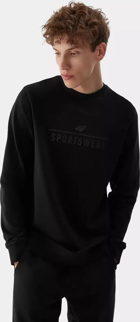 4F Herrensweatshirt ohne Verschluss Sawn schwarz M