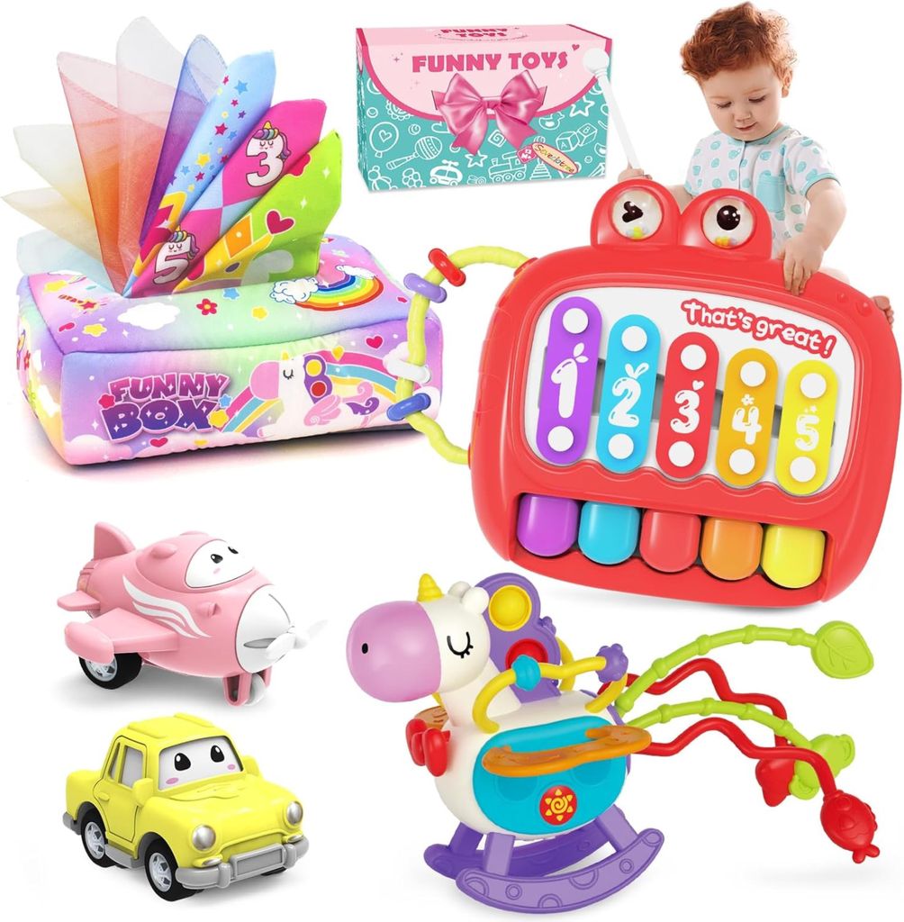 Seveclotree 5-in-1 Montessori Babyspielzeug Produktbild 