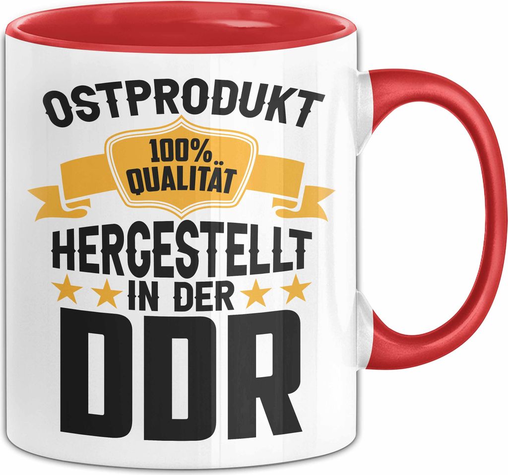 Ddr Tasse Geschenk 100% Hergestellt In Der Ddr Ostprodukt Produktbild 